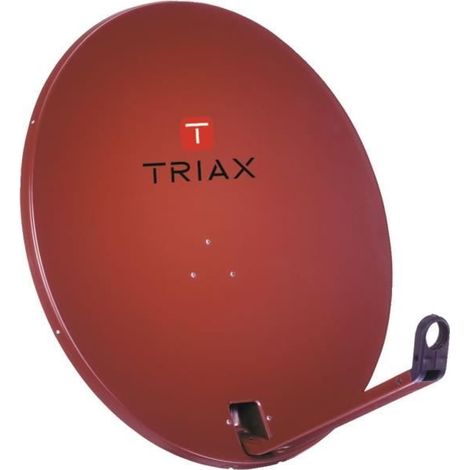 Parabole satellite - TRIAX - 65cm - Aluminium Rouge - Support LNB Click-on - Type TDA 64