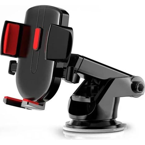 Support de voiture mobile, support GPS non magnétique (rouge) (1/4)