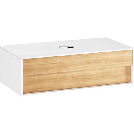 Ravak Step - Waschtischunterschrank SD, 100x54x31 cm, 1 Schublade, weiß/Eiche X000001417 (1/3)