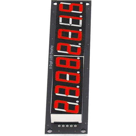 Module d'affichage LED 7 segments à 8 chiffres, circuit intégré 74HC595, écran rouge 0,56 pouce, 5 V (1/5)