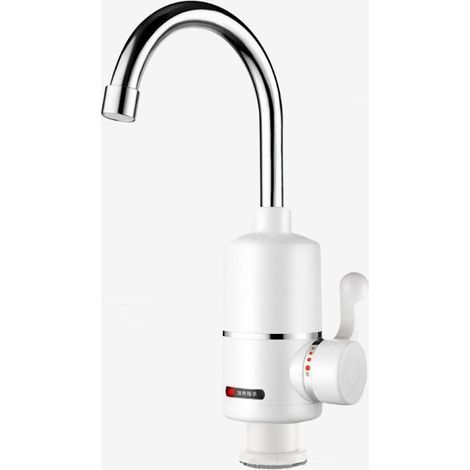 Robinet électrique pour évier - armature + mitigeur chaud et froid - chauffage électrique instantané et chauffe-eau,Spécifications européennes,G1/2(l'eau en dessous) (1/4)