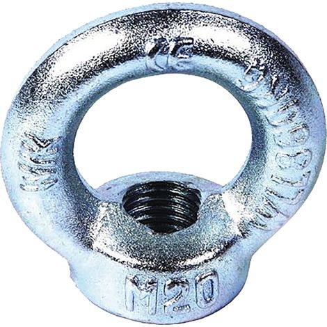 Rs Pro – Anneau de levage en acier au carbone 72 mm – Charge 1.2t – Filetage M20 – Plaqué zinc pour durabilité