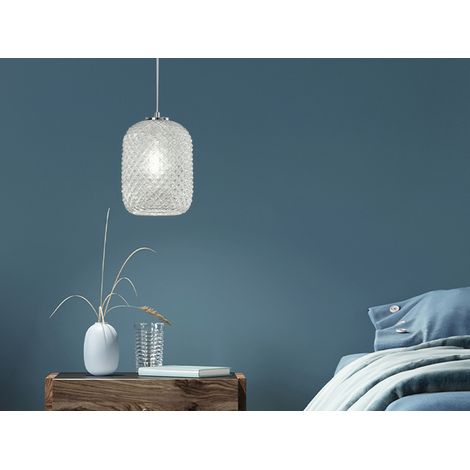 Pendelleuchte ASHFORD einflammig Kristall Glasschirm Klarglas, Ø15cm (1/5)