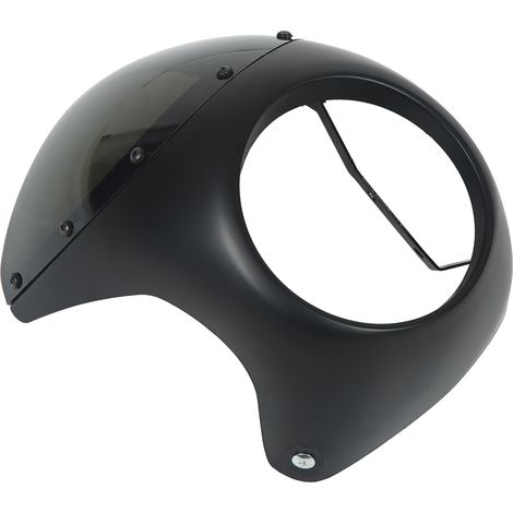 Écran de protection universel pour phare rond de moto 7 pouces, pare-brise en noir mat pour la plupart des motos. (1/5)
