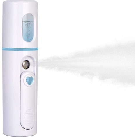 Nano brumisateur électrique blanc, vaporisateur humidificateur de poche rafraîchissant visage, extension cils et cheveux (1/5)