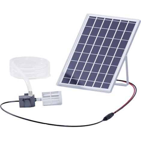 Eau solaire 9 V 10 W pour aquariums et fontaines de jardin, bassin submersible 12 V DC avec débit de 240 l/h, 2 élévateurs, panneau polycristallin, filtre et