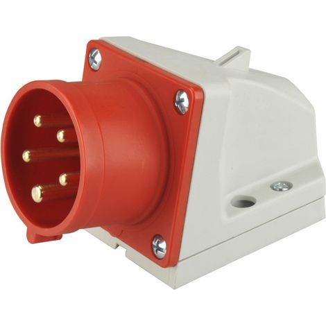 PCE CEE-Wandgerätestecker 5-polig 16A rot Adapterstecker (1/2)
