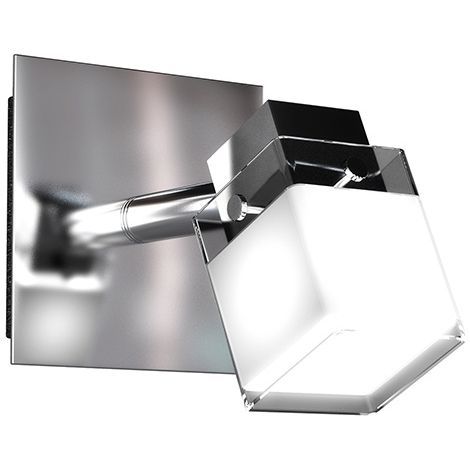 Applique Contemporanea Dice Metallo Cromo Vetro Trasparente Satinato 1 Luce G9 (1/3)