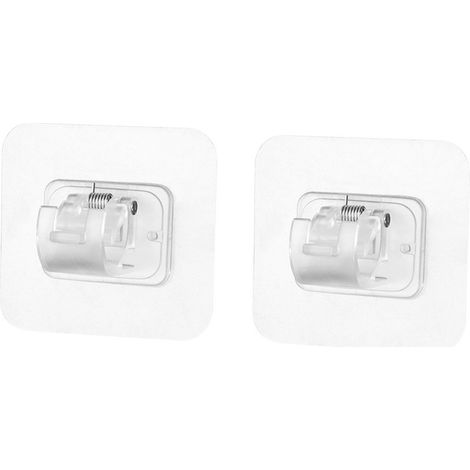 Support de tringle à rideaux auto-adhésif INF, lot de 2, transparent (1/5)