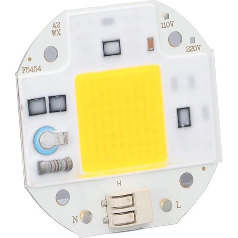 LED COB haute puissance, 50 W, blanc chaud (2800-3500 K), sans alimentation, idéale pour l'éclairage DIY. Fonctionne sans fil. (1/5)