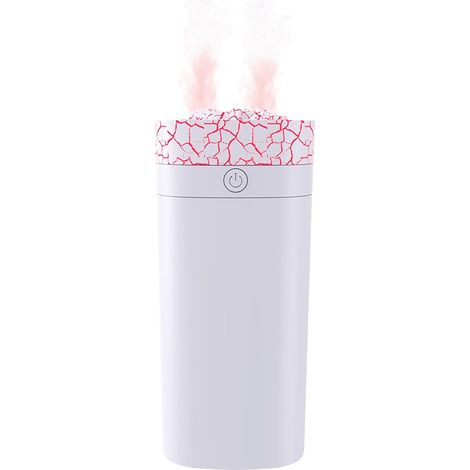 CCYKXA Doppelter Vulkan-Luftbefeuchter, Winter-Luftbefeuchter, Luftreiniger fürs Schlafzimmer, geräuscharmer Betrieb, USB-Akku (aufladbar), 7,7 x 7,7 x 17,1 cm (für kleine Räume) (1/5)