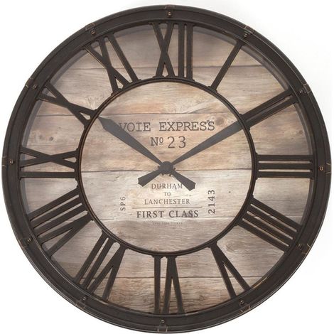 Pendule vintage Ø39 x 7,7 cm d'épaisseur (1/2)