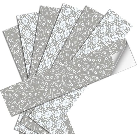 Autocollant Sol PVC - 100 x 21 cm - Antidérapant Étanche - Pour Cuisine Salle de Bain Escalier - 7 Pièces (1/5)