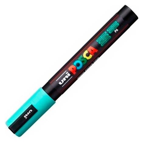 UNIBALL MARCADOR POSCA PC-5M NO PERMANENTE PUNTA FORMA DE BALA 1,8 - 2,5 MM VERDE MARINO