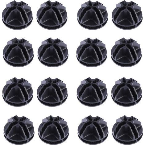 Packung mit 20 Kunststoff-Würfel-Drahtverbindern für Aufbewahrungswürfel, Regale und modulare Kleiderschranksysteme, Ankleidezimmerbefestigung, Schnallenclip (Schwarz)