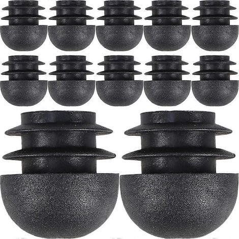 30 bouchons de tuyau de 25 mm, embouts de poteau, protection pour meubles et chaises.-2.50X2.50X2.50CM-Black