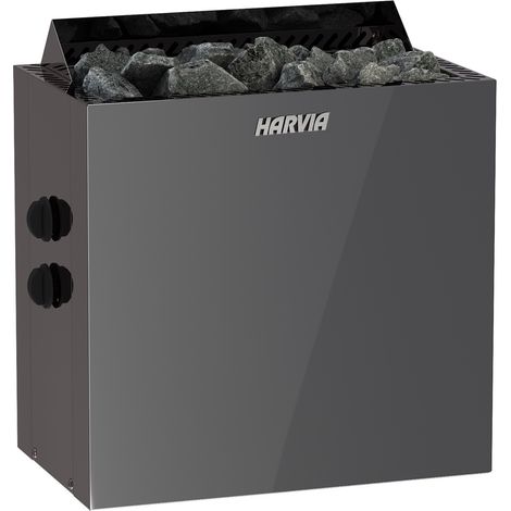 Harvia Qubic BlackSteel BQ45 4,5 kW finnischer Saunaofen mit integrierte Steuerung