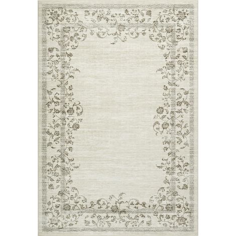 Tapis polyester aspect peau d’agneau – Lavable, pliable, motif moderne jardin, pour salon & extérieur