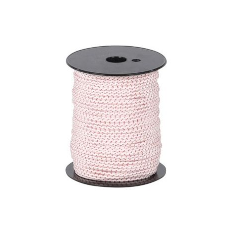 Corde ou ficelle de lanceur tondeuse et moteur 4 mm par 100 m. en tresse polyamide 16 fuseaux fabriquée en France (1/5)