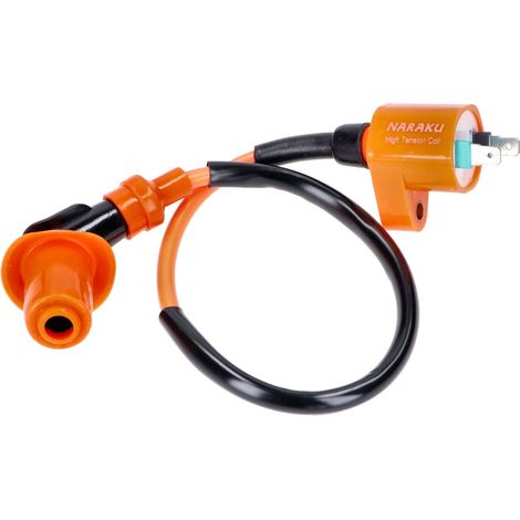 Naraku Racing Zündspule, 2 Pins, Peugeot / Kymco / GY6 4T (139QMB / 139QMA)
