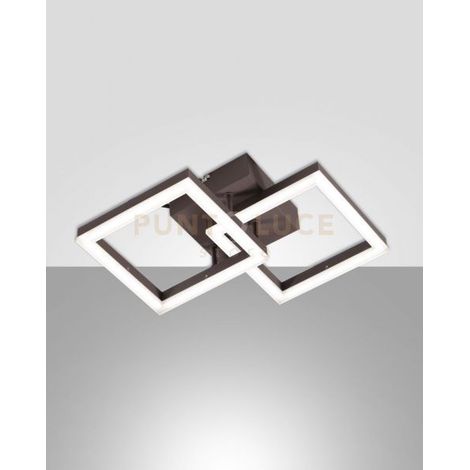 Lampada Bard Applique Corten 2 Luci Ruggine Led Calda Design Moderno Fabas (1/2)