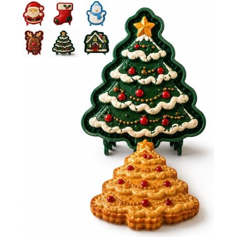 Irovami Moule tartelettes Noël – presse main, pâtisserie festive, petites tartes (1/5)