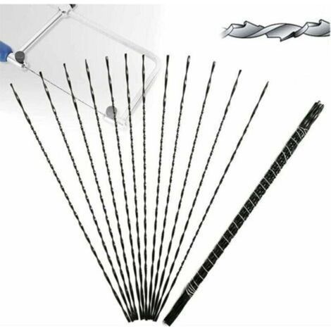 12 pièces Lames de Scie à Chantourner avec Dents en Spirale pour Scie de Coupe en Bois Métal (2),de (1/4)