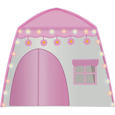 Tente de jeu, maisonnette, château, lumières LED pour Piplup, pyjama, fête, rose