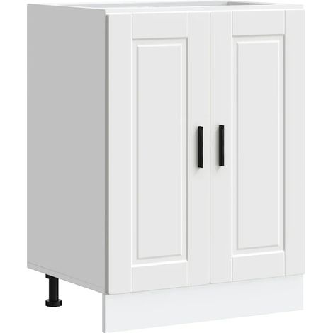 Mueble de cocina Porto de diseño moderno con espacio de almacenamiento 60 x 46 x 81 cm madera de ingeniería blanca 020050232 (1/5)