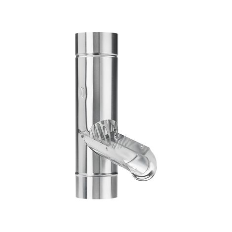 GRÖMO® Zink Regenwasserklappe ø76 mit V2A Sieb, 63525 (1/2)