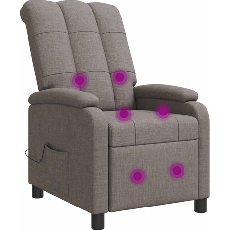Silla de masajes reclinable Topo Tela vidaXL (1/5)
