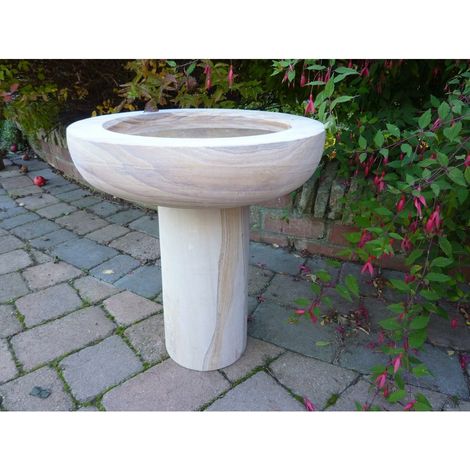 Rainbow Sandstone Dundee Bird Bath - 45cm Dia x 62cm H