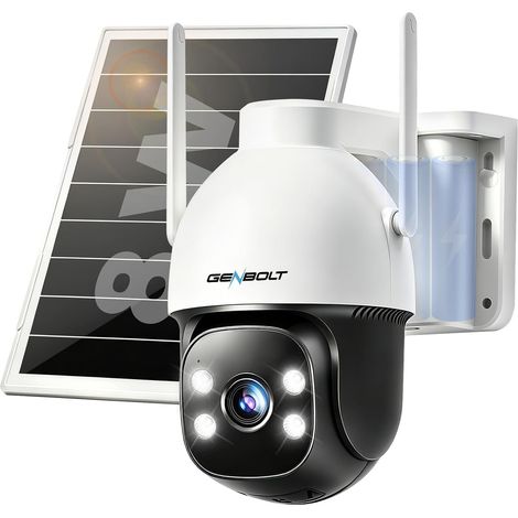 Caméra Surveillance Solaire 3G/4G LTE 2K Extérieure sans Fil avec Carte SIM, Batterie 15600mAh, Panneau Solaire 8W, Détection Humaine 25M, Ouverture F1.0 (1/5)