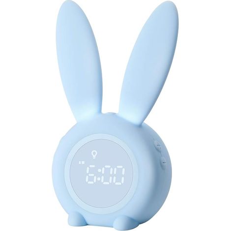 Réveil enfant lapin mignon (bleu)