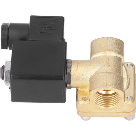 2/2-Wege-Magnetventil aus Messing, normalerweise geschlossen, G3/8, vorgesteuert, Hochdruck, AC110V (1/5)