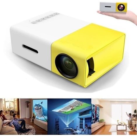 Projecteur Mini - YG300 - Full HD 1080p - LED - Jaune - Compact et Portable (1/3)