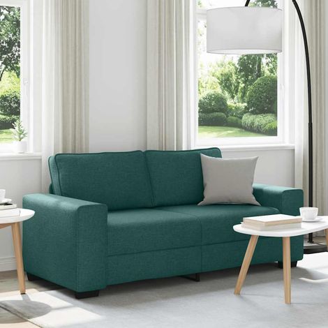 2-Sitzer-Sofa Dunkelgrün 140 cm Stoff vidaXL
