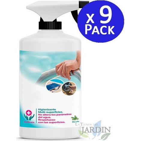 Set di 9 Disinfezione Disinfettante per Piscina in Aerosol da 1 litri