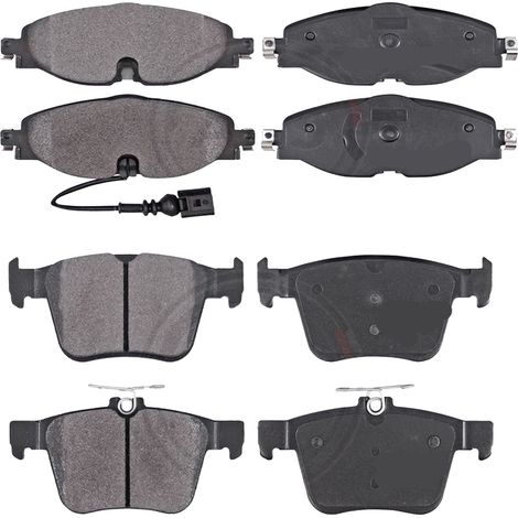 KIT PASTIGLIE FRENO ANTERIORI E POSTERIORI compatibile con AUDI Q3 (F3B,F3N) / PASTIGLIE FRENANTI AUTO OEM FDB4433,FDB4697 / SOSTITUZIONE DIRETTA / BASSA POLVERE / SILENZIOSO (1/4)