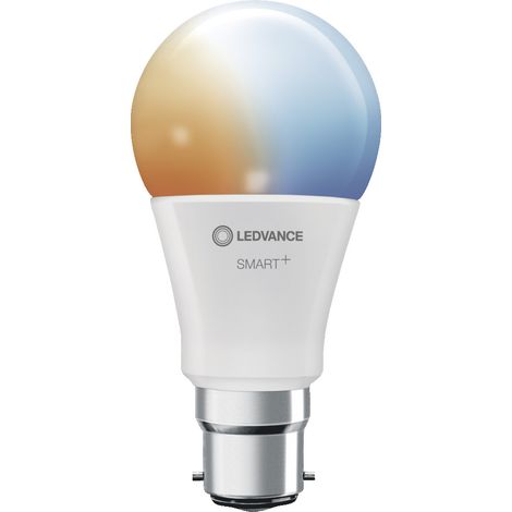 LEDVANCE Lampe LED intelligente avec technologie WiFi, base B22d, dimmable, couleur de la lumière variable (2700-6500K), remplacement 60W, SMART+ WiFi Classic Tunable White, lot de 3 (1/4)