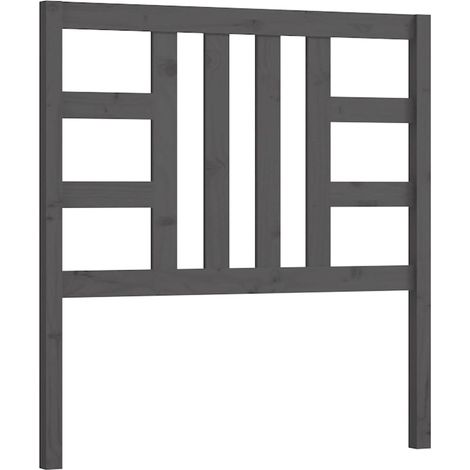 Testiera per dormire accessorio per camera da letto 96 x 4 x 100 cm legno di pino grigio TDL0203250