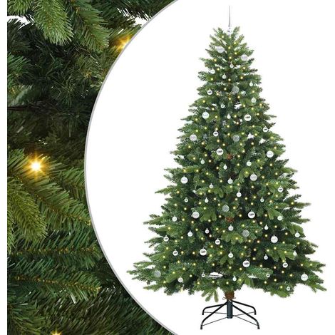 Künstlicher Weihnachtsbaum mit 300 LEDs Grün 240 cm PE und PVC vidaXL