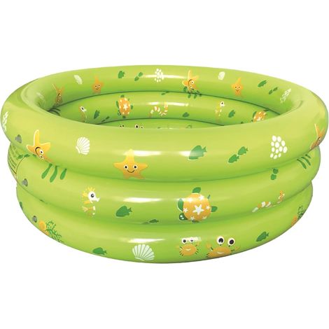 Aufblasbares Kinderbecken 90 x 30 cm mit Blasenboden