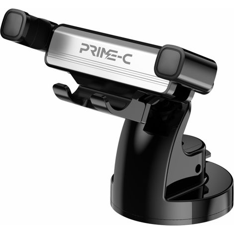 Support à gravité pour tableau de bord/pare-brise, se verrouille automatiquement en place, n'obstrue pas la vision, support stable et sécurisé pour votre téléphone portable en voiture.