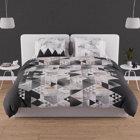 Parure housse de couette 240X220 cm anthracite, 100% coton (1/3)