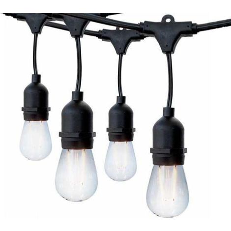 Guirlande Guinguette LED 6M pour 10 ampoules E27 (non fournies) - SILUMEN (1/2)