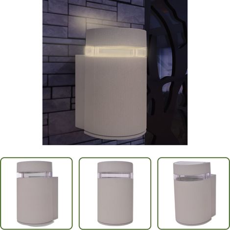 Lumière extérieure - Applique murale extérieure demi-cylindrique Aluminium Gris (1/5)