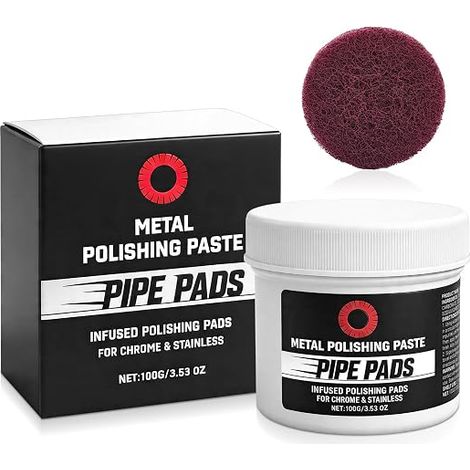 Pâte à Polir les Métaux,Kit avec Tampon Polissage (1/5)