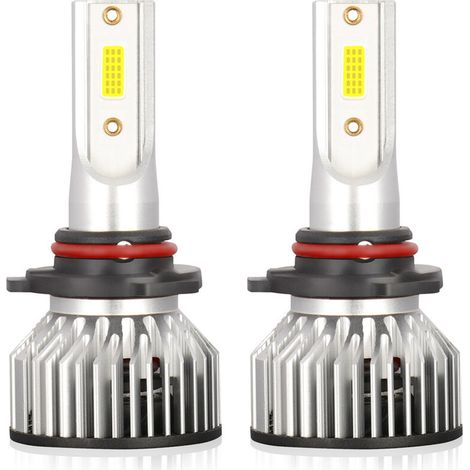 Stück IP68 wasserdichte Auto-LED-Scheinwerferlampen, LED-Fernscheinwerfer, All-in-One-Umrüstsatz 9005/HB3/H10 40 W, Modell: weißer Lampenhalter-9005
