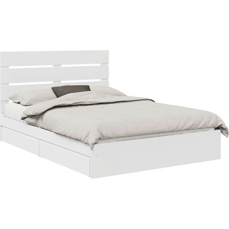 Maison Exclusive - Letto con Contenitore Bianco 160 x 200 cm Legno multistrato